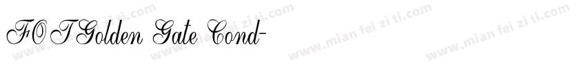 FOTGolden Gate Cond字体转换